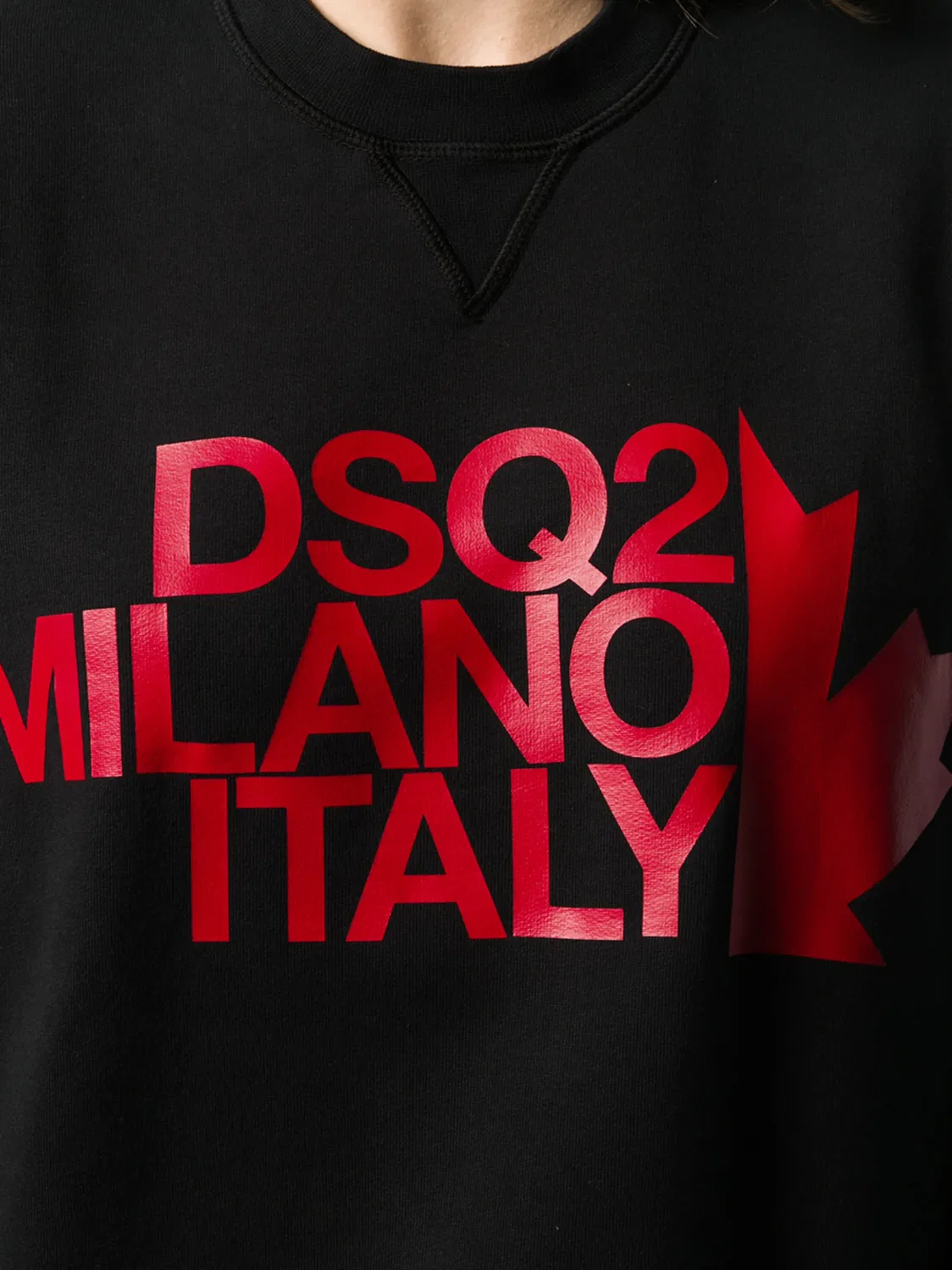 DSQUARED2 Свитшот с красным логотипом, черный — фото 2