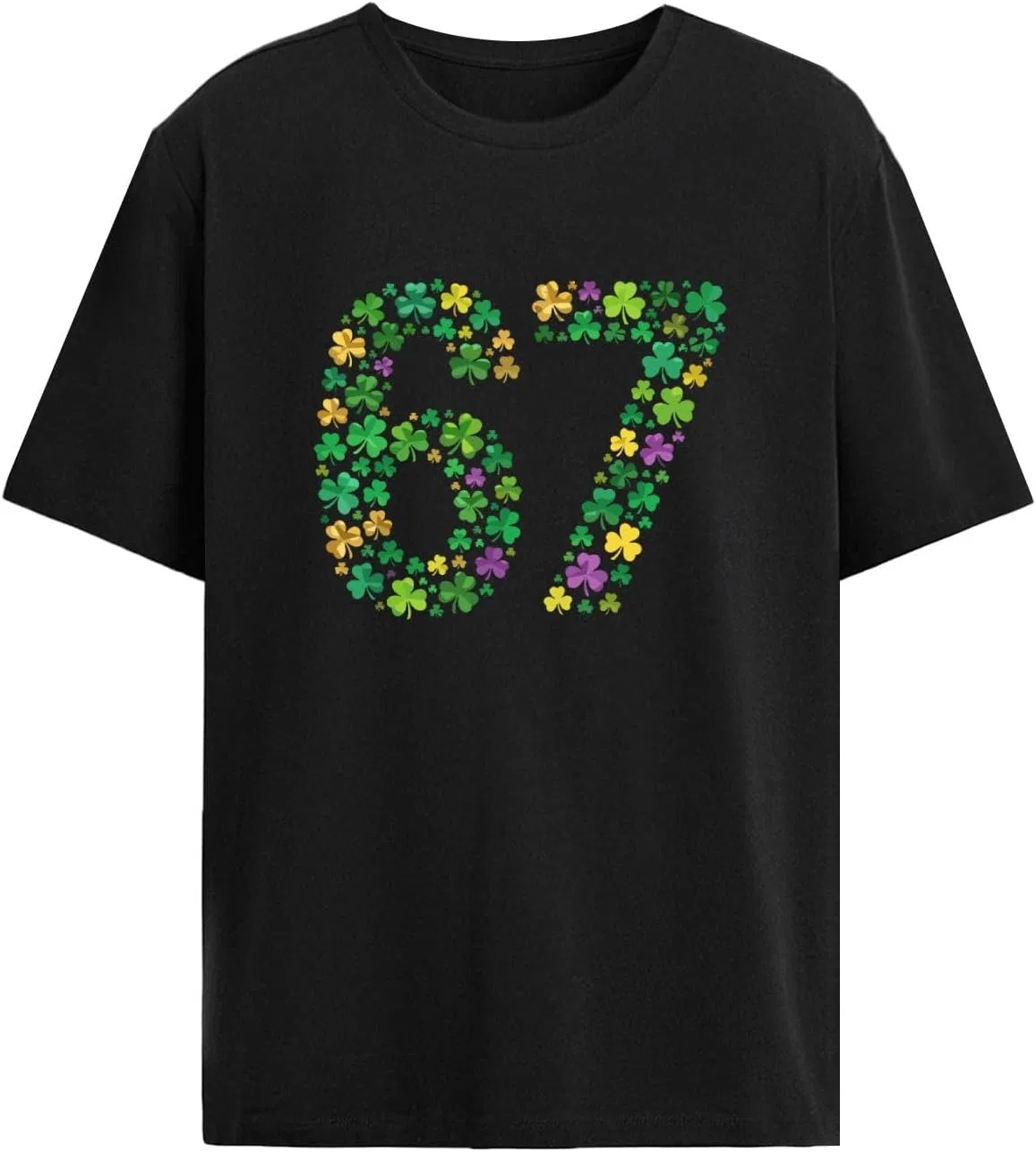 Мужская футболка с принтом Lucky 67, Black