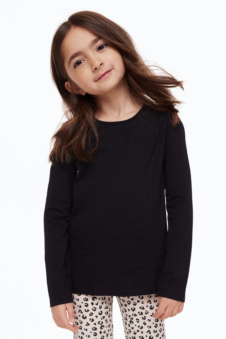 

Комплект из трех топов с длинными рукавами H&M, белый/серый меланж/черный