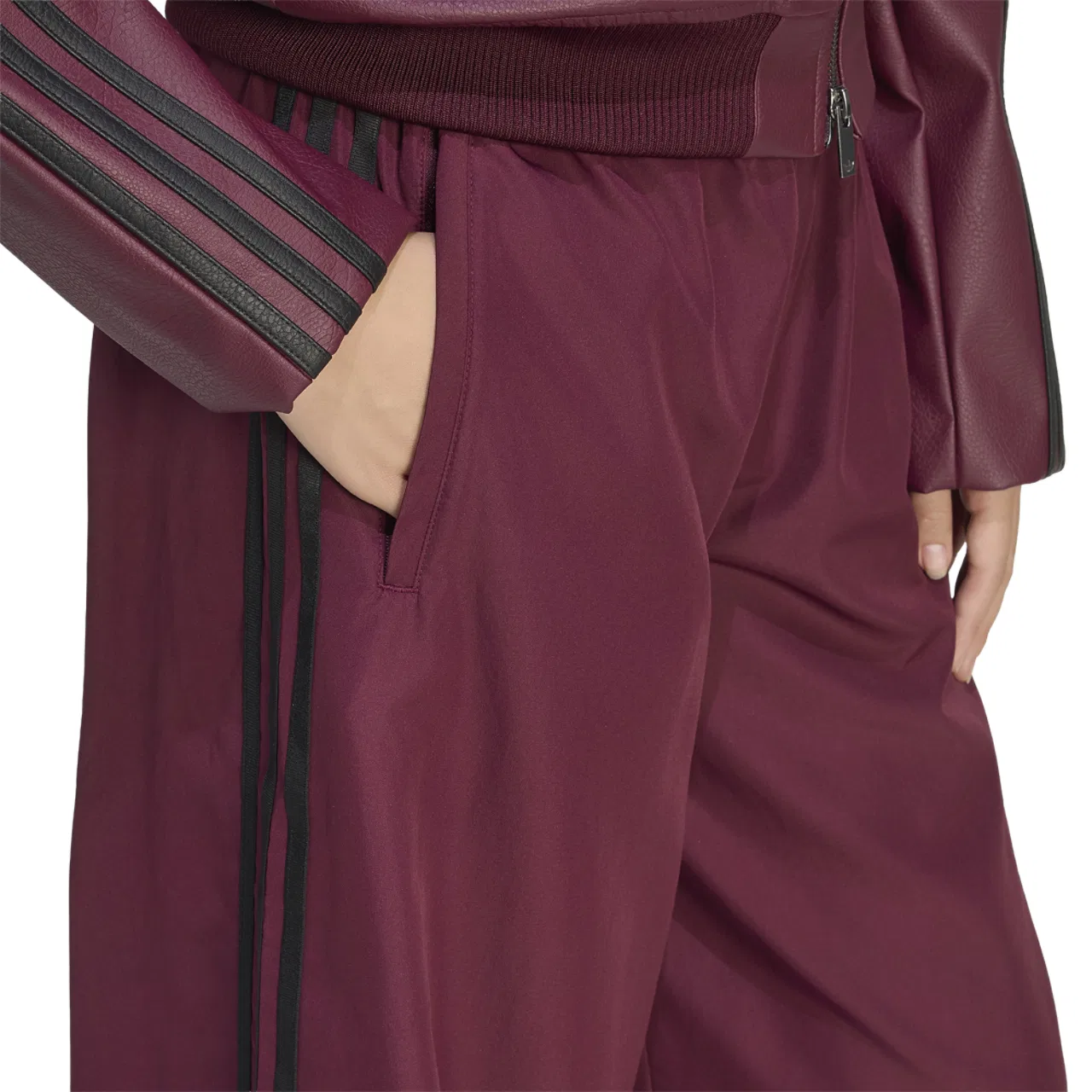 Женские спортивные брюки Firebird Track Adidas, цвет Black/Maroon — фото 4