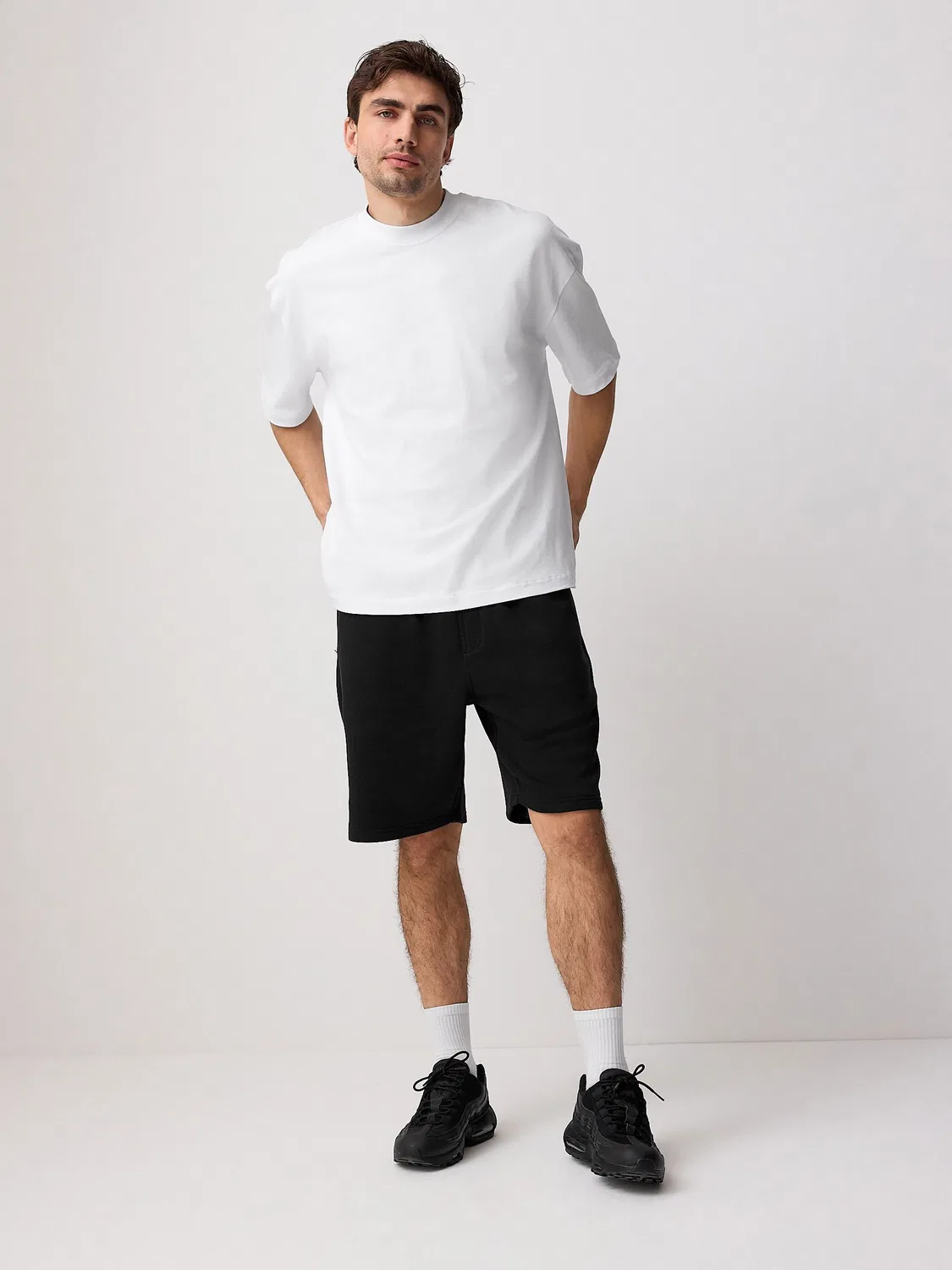 Шорты классические, Brushed Jersey Next, черный — фото 2
