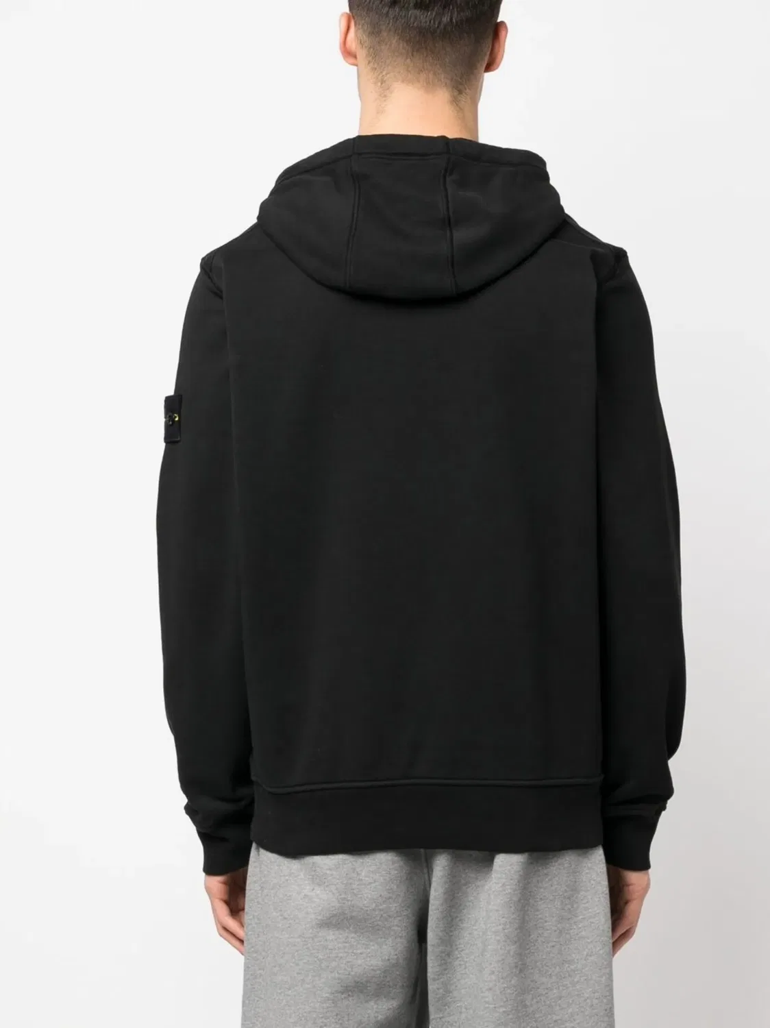 Stone Island Худи Compass с кулиской, черный — фото 3