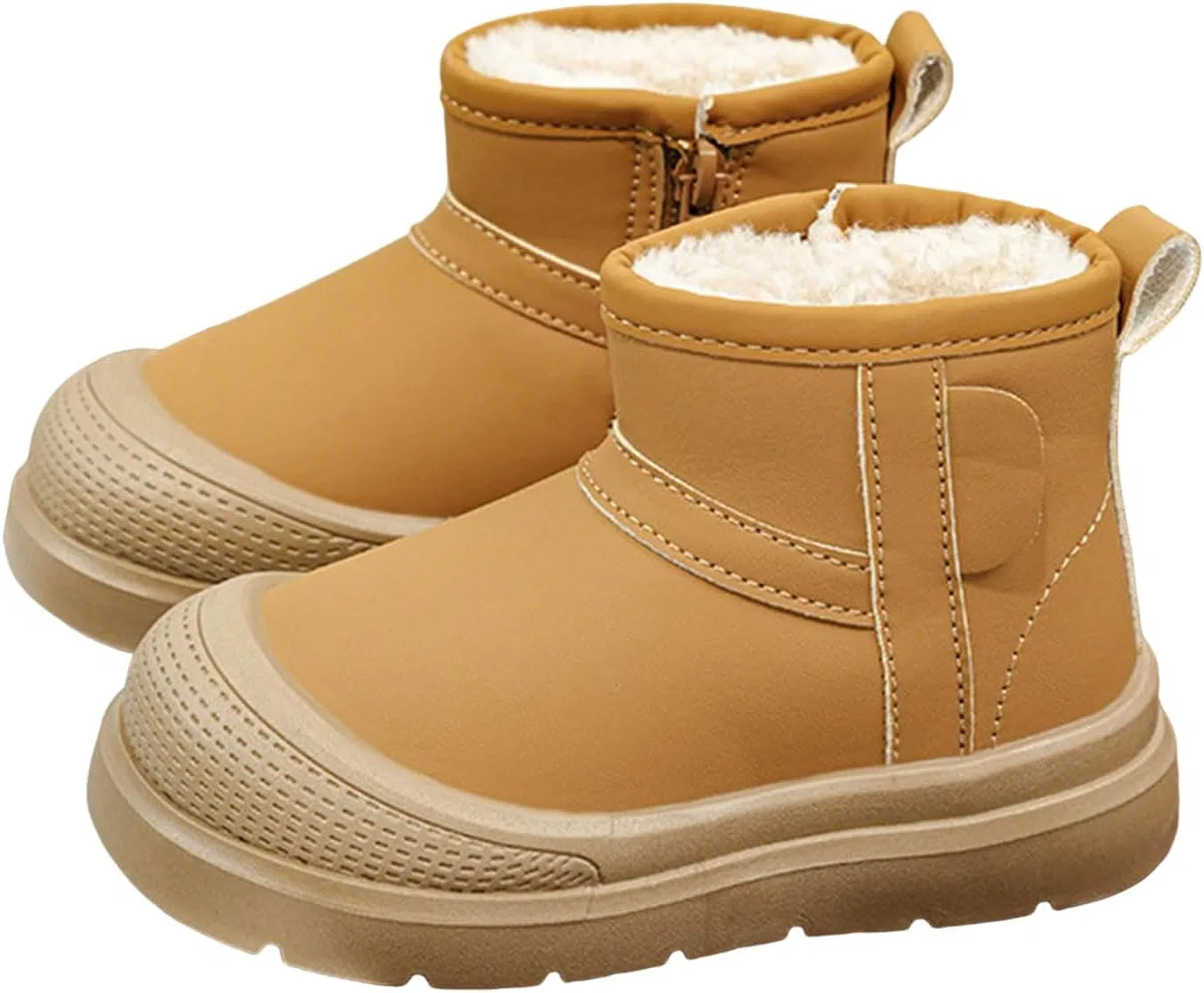 Детские зимние ботинки для девочек с мехом IWIHMIV, Khaki