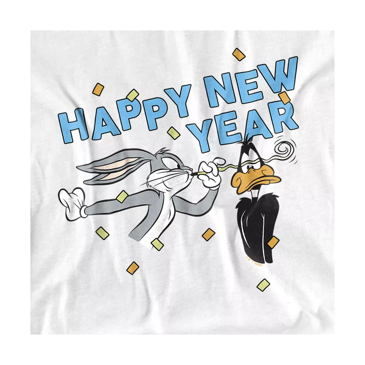 Детское боди с коротким рукавом с принтом Baby Looney Tunes Happy New Year Doc Bugs Bunny Looney Tunes, White — фото 2