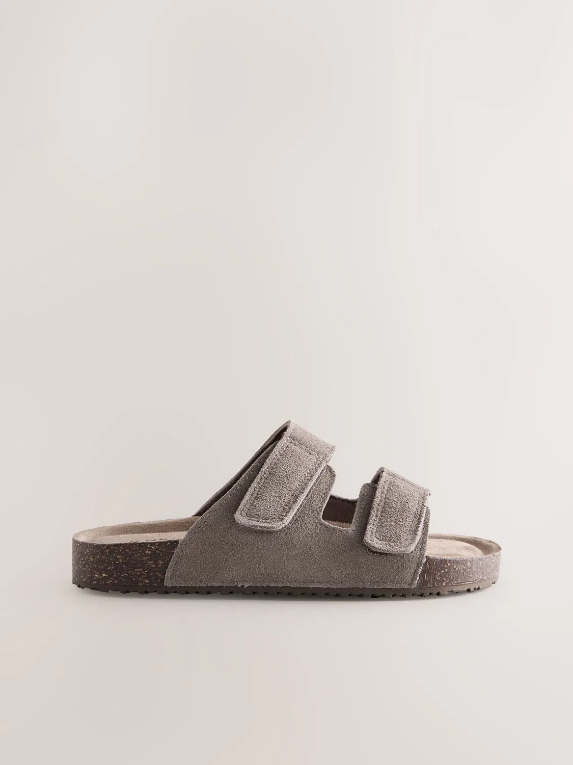Сандалии-слайдеры на пробковой подошве Neutral Suede Next, нейтральный замшевый — фото 4