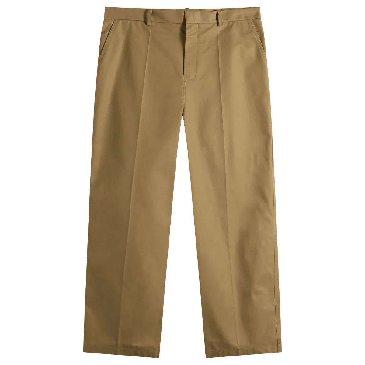Брюки чинос из хлопка Wide Leg Cotton Chino Pants Balenciaga, Camel