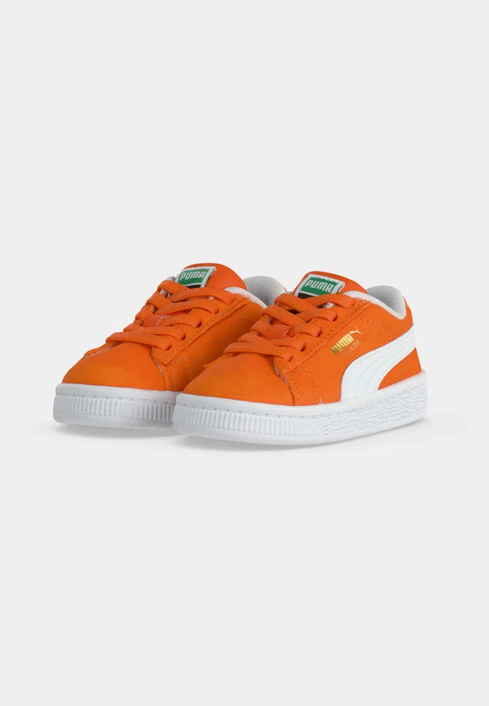 Классические замшевые детские туфли AC Inf унисекс Puma, Cayenne Pepper/White — фото 3