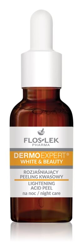

Ночной осветляющий уход против обесцвечивания кожи FlosLek Pharma DermoExpert Acid Peel