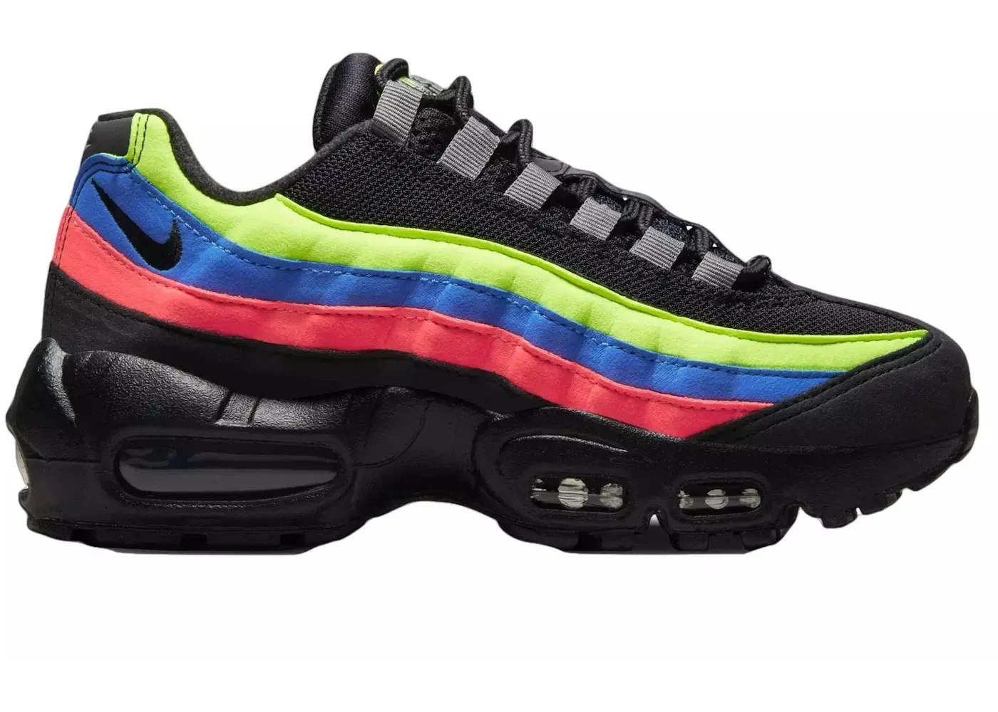 Детские кроссовки Lifestyle с амортизацией Nike Air Max 95, Black/Volt/Blue Crystal/Black