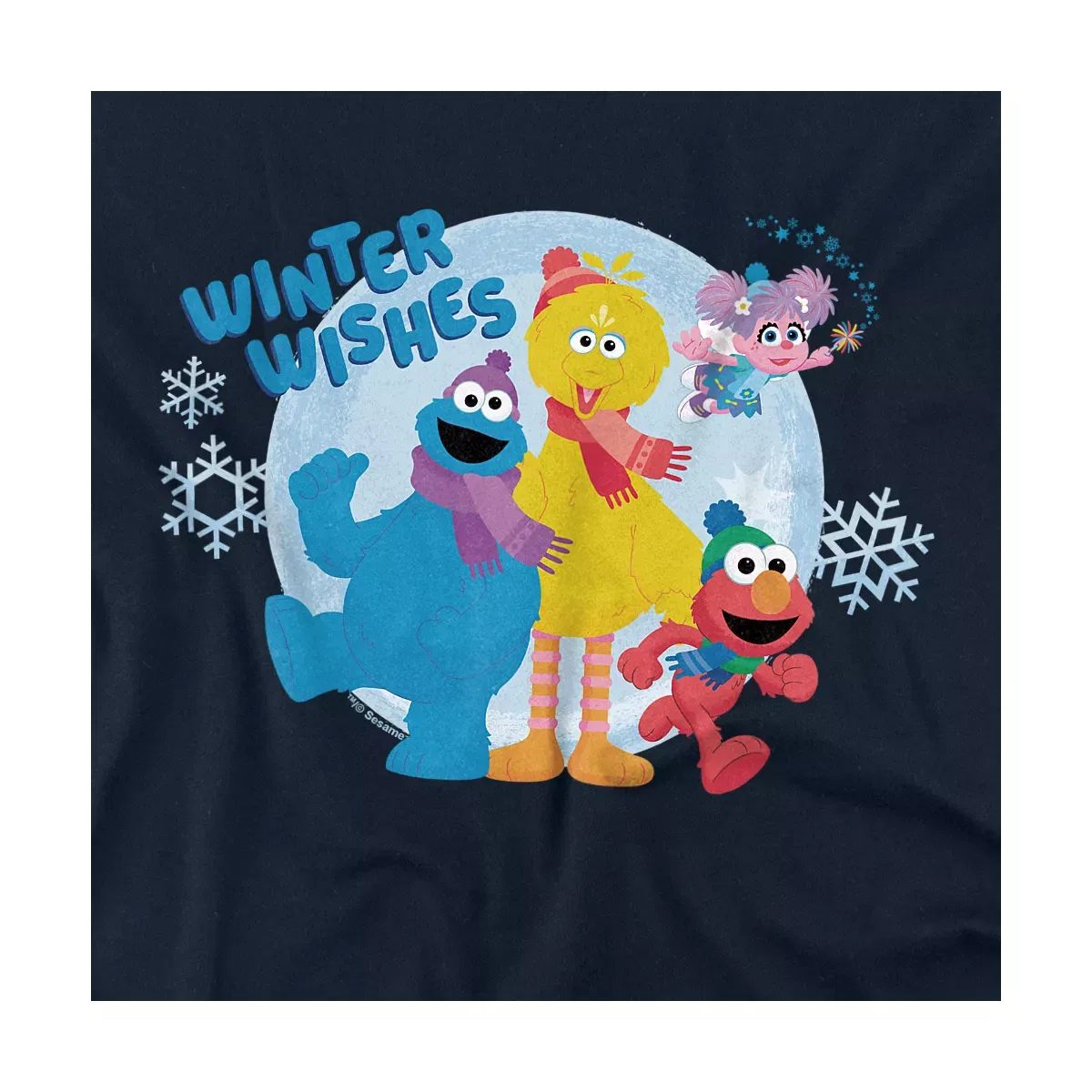 Детское боди с коротким рукавом Winter Wishes Elmo, Cookie Monster, Big Bird Sesame Street, Navy — фото 2