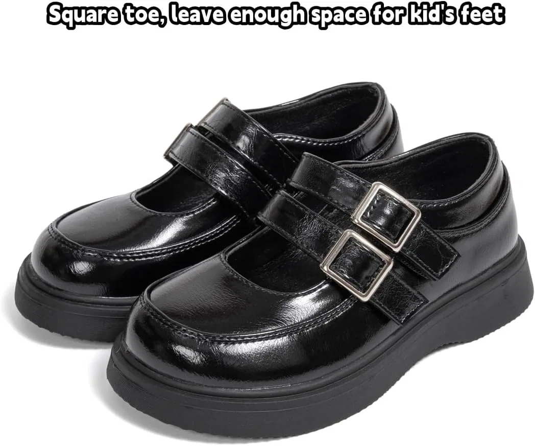 Детские туфли Мэри Джейн для девочек Classic Black GOJERP, Black — фото 4