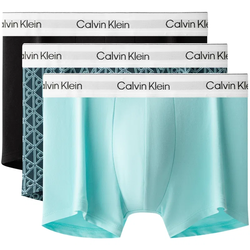 Боксеры Calvin Klein, 3 шт, Russet Red, Ice Blue, Heather Gray — фото 3