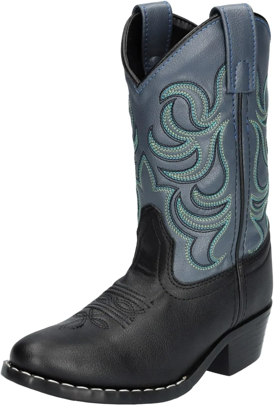 Детские ботинки для мальчиков с западным носком Monterey Series Smoky Mountain Boots, Black/Blue