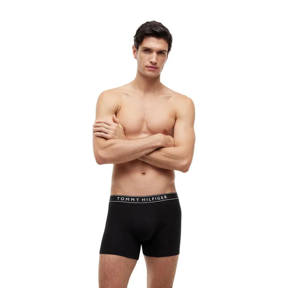 Мужские хлопковые трусы-боксеры комплект из 5 пар Tommy Hilfiger, Black — фото 2