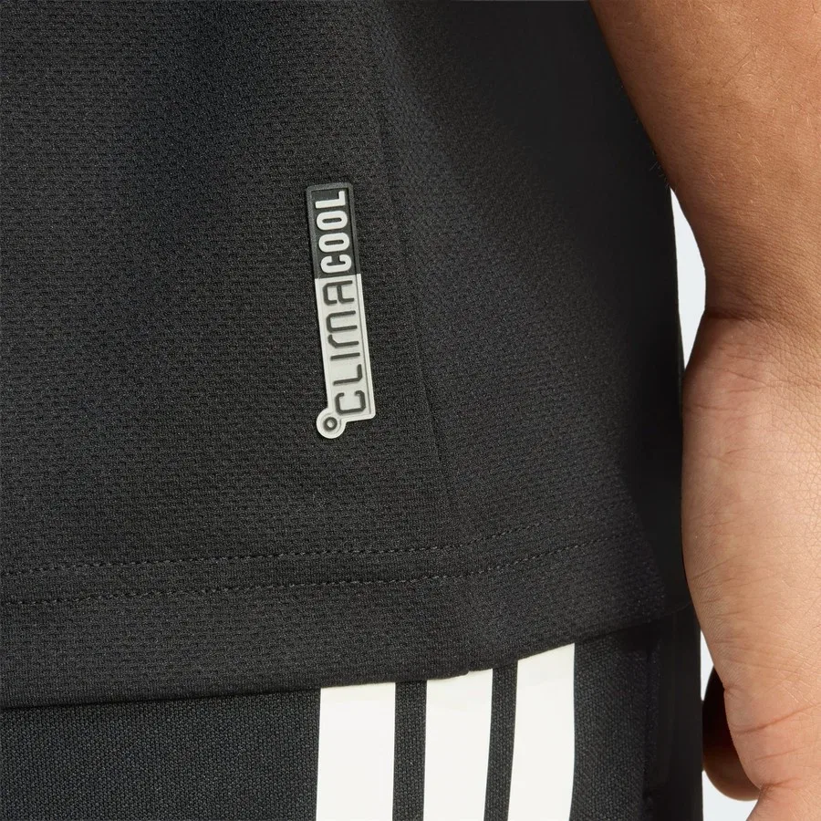 Футболка с длинным рукавом Climacool Sereno 3-Stripes adidas, Черно-белый — фото 4