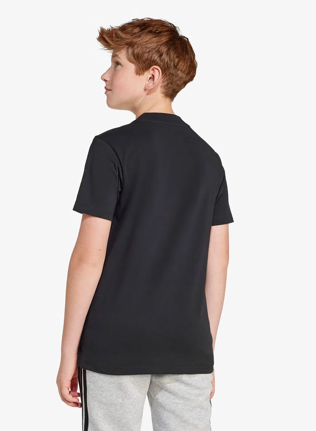 Футболка хлопковая Youth Essential Adidas, черный — фото 4