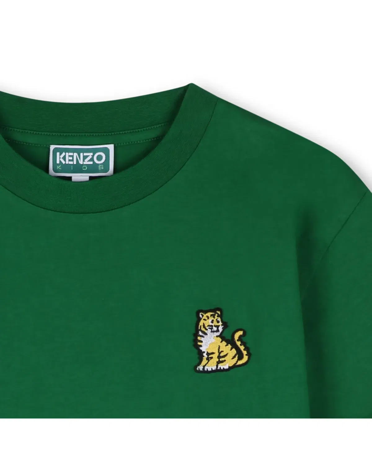 Детская футболка для мальчиков с принтом Kenzo Kids, Kaki — фото 2