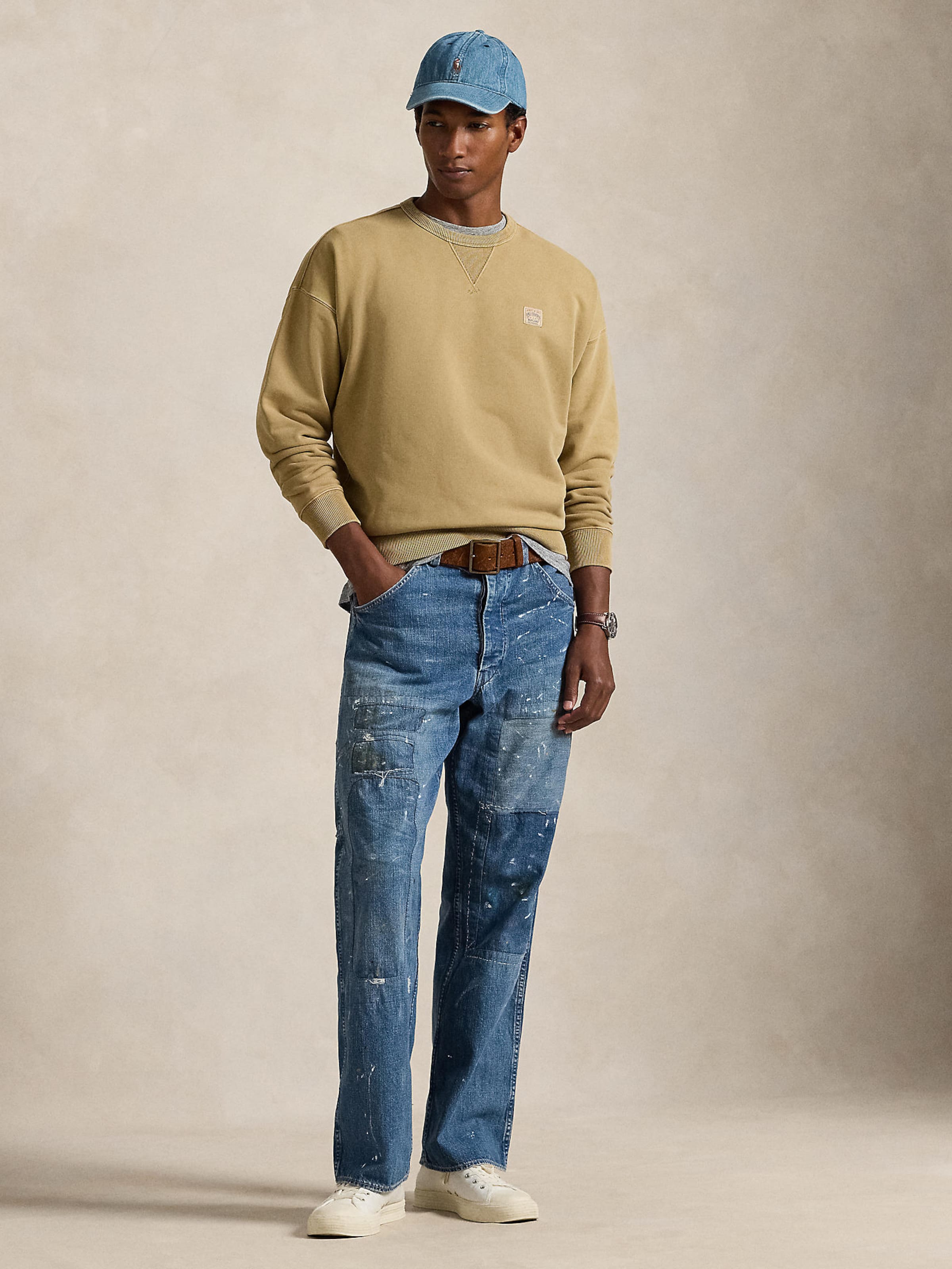 Polo Ralph Lauren Свитшот в цвете хаки — фото 4