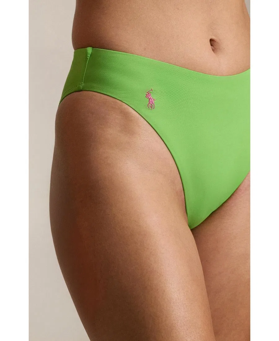 Женские плавки бикини с высокой посадкой без рукавов Polo Ralph Lauren, Riveria Green — фото 3