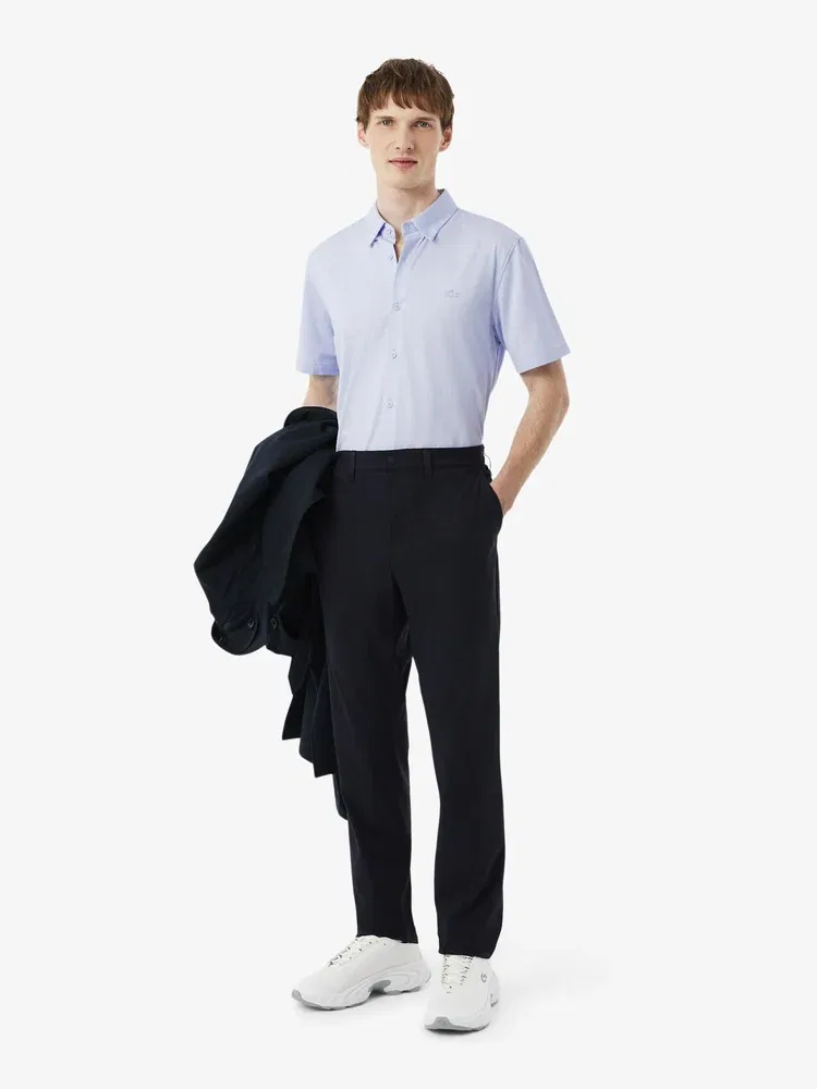 Рубашка с коротким рукавом Slim Fit Easy Care LACOSTE, Lavender — фото 4
