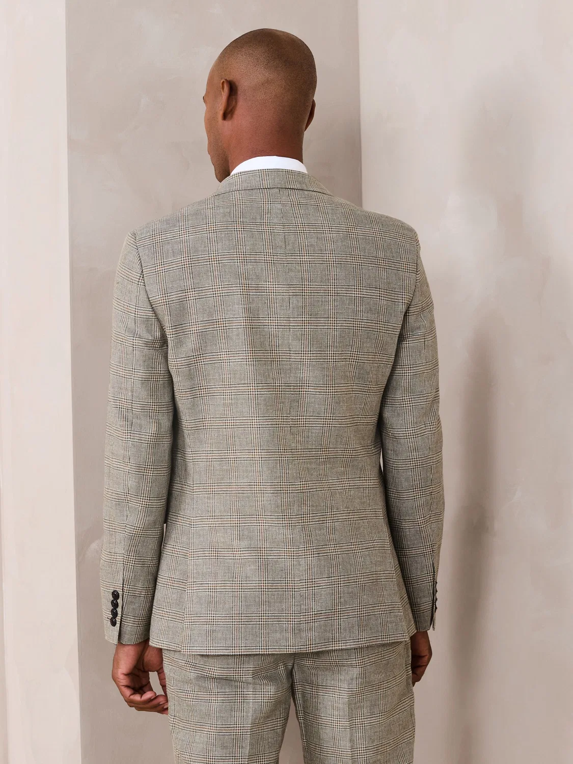 Пиджак в клетку Slim Fit, Green N. Next, зеленый — фото 4