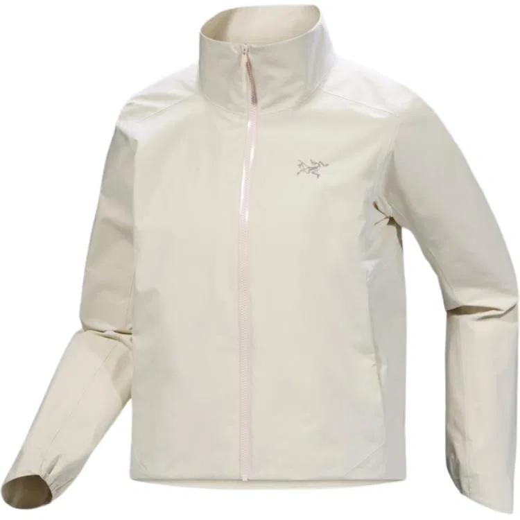 Женская софтшелл-куртка с капюшоном Arcteryx Solano, Driftwood White/Sea Salt