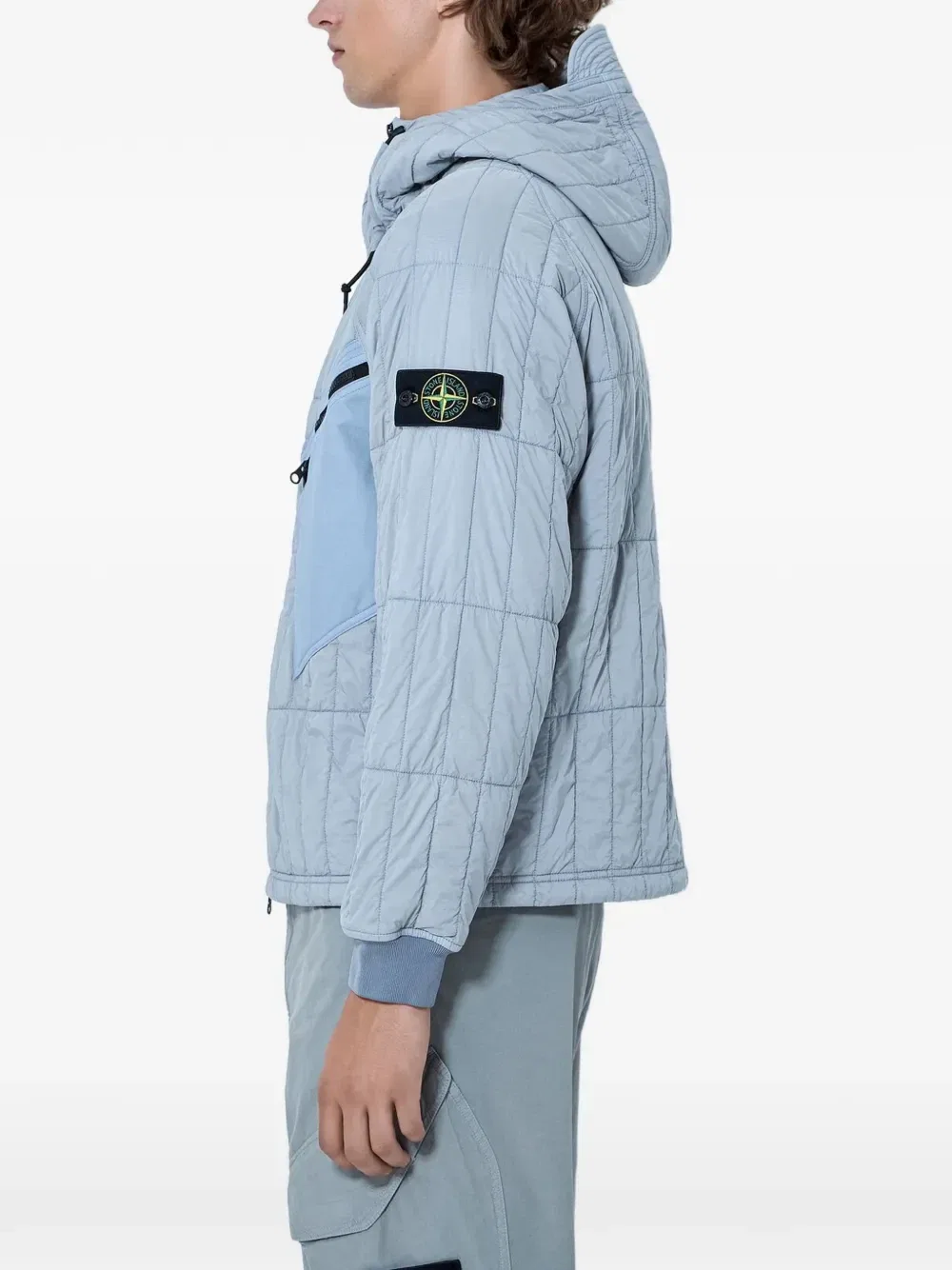 Куртка 4100015 из ультралегкого нейлона с простежкой TC Stone Island, серый — фото 2