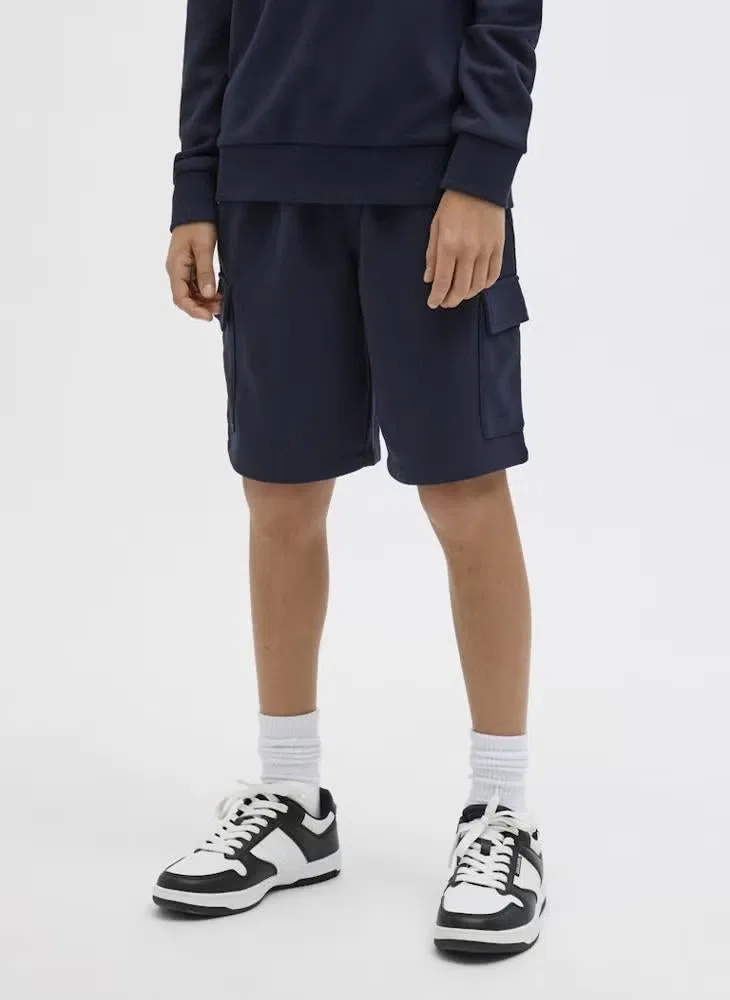 Шорты-джоггеры с карго-деталями Jack & Jones Junior, темно-синий — фото 3