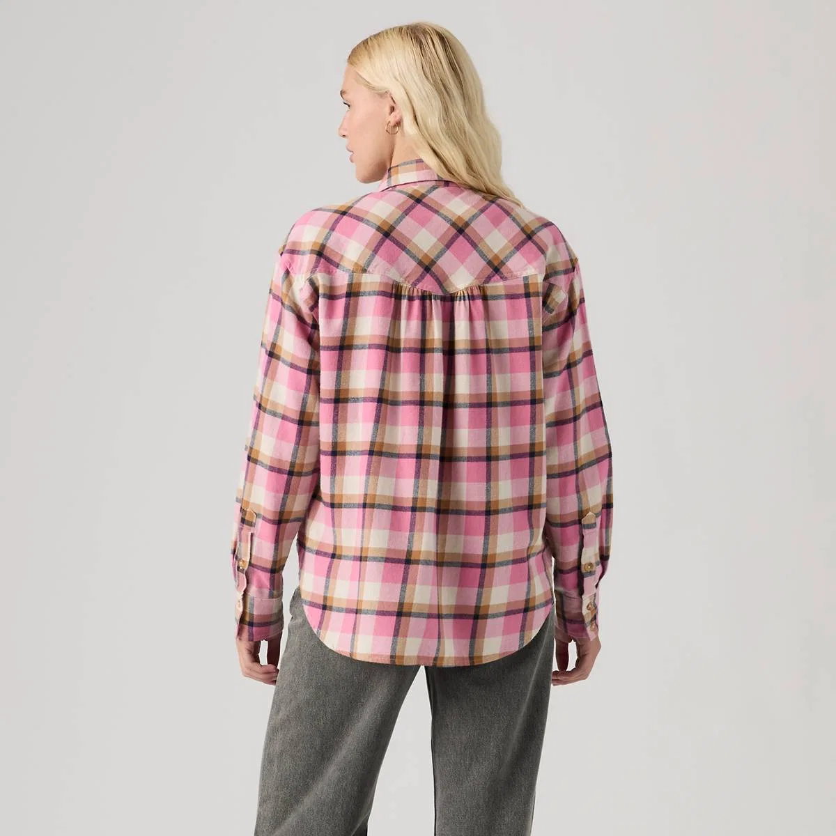 Фланелевая рубашка на пуговицах Nash Levi's, Eliana Plaid Tameless Rose - Pink — фото 4