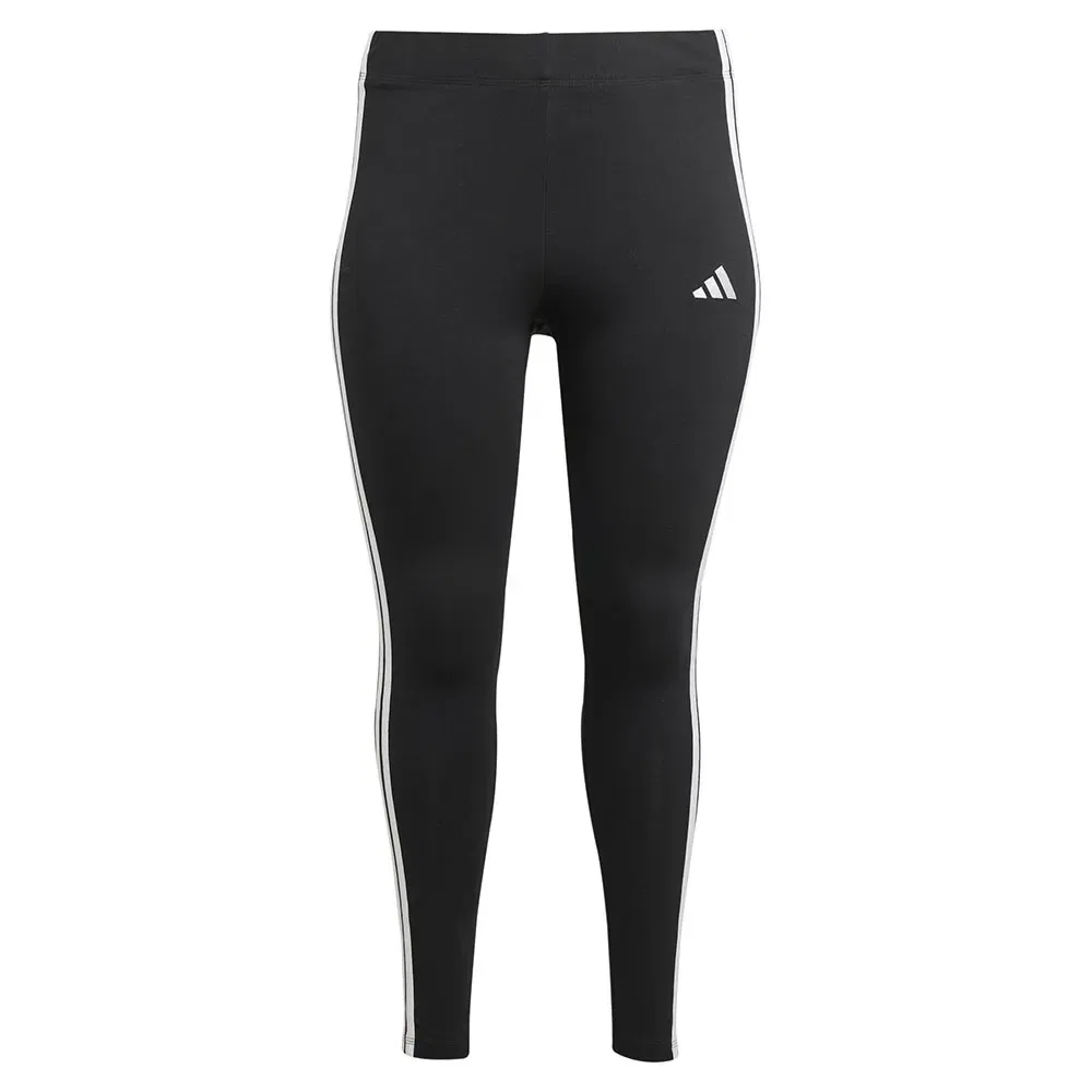 Леггинсы Adidas Essentials 3 Stripes Cotton Plus, черный — фото 3