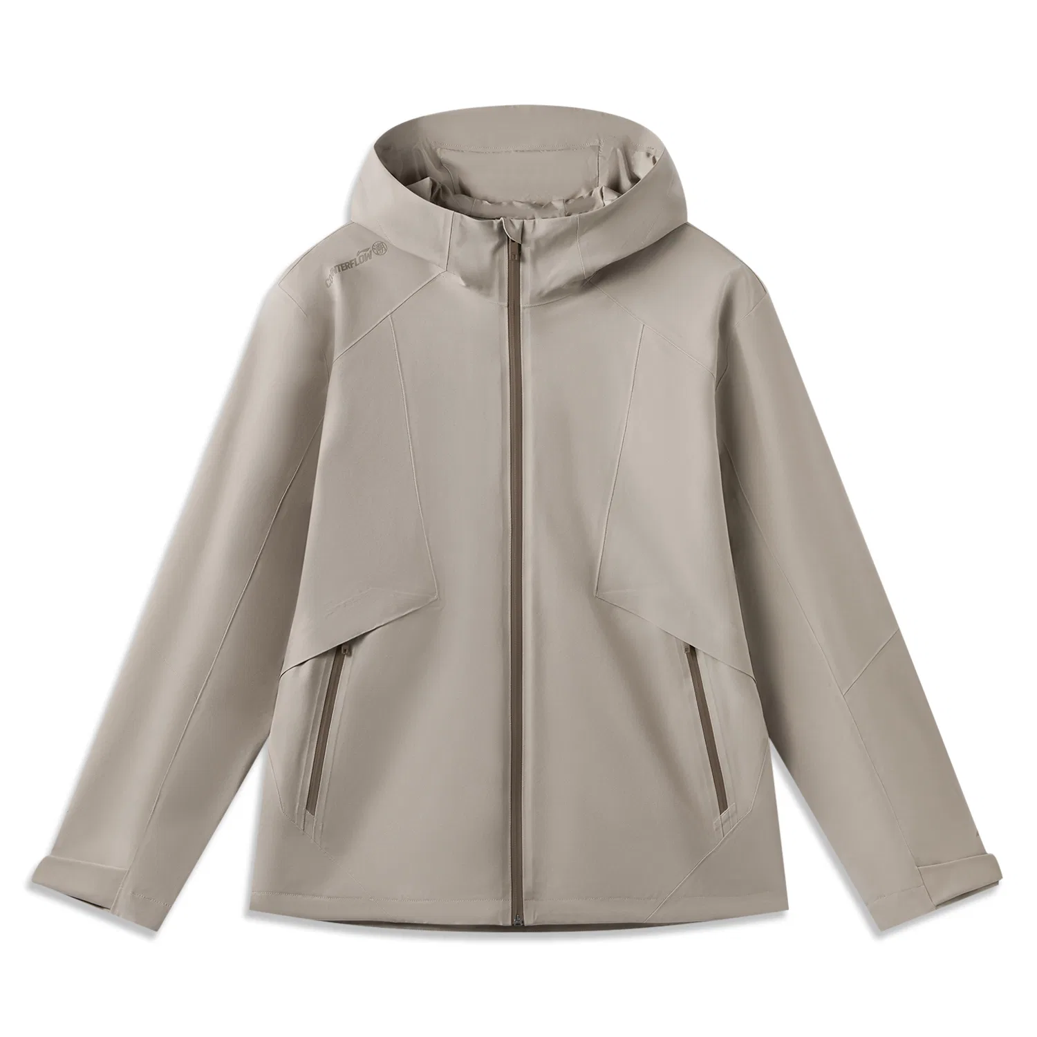 Детский ветрозащитный дождевик с капюшоном Li-Ning Outdoor CF Tracing Windbreaker, Rugged Brown Gray