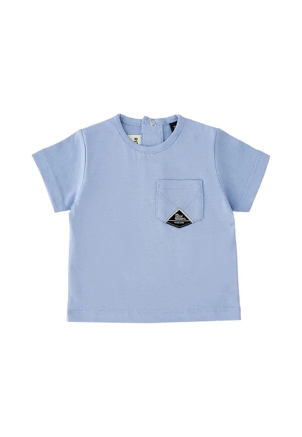 Футболка с нагрудным карманом Unisex - print t-shirt Roy Rogers, Azzurro, небесно-голубой