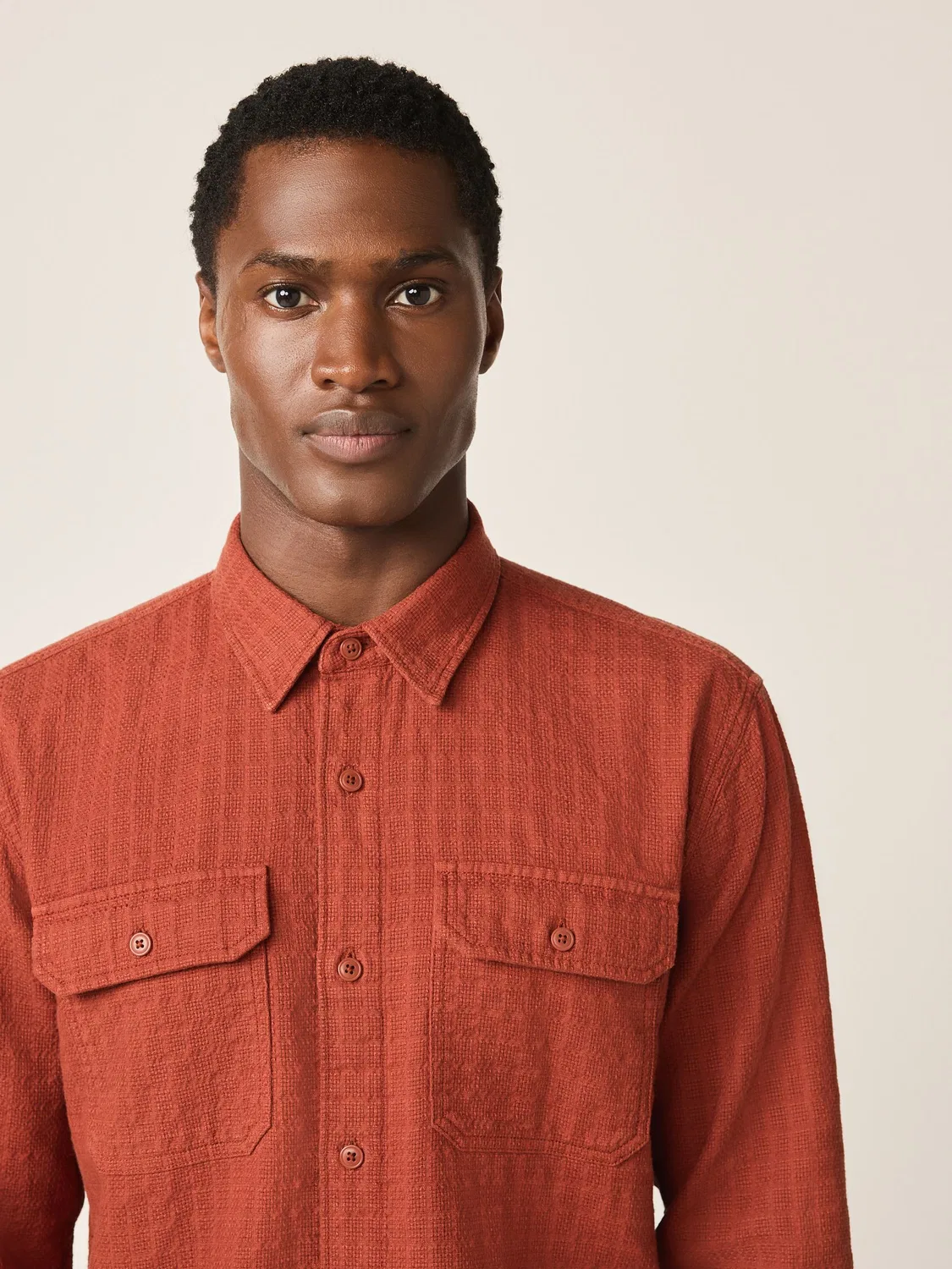 Рубашка с вафельной текстурой, Brown Regular Fit Next, коричневый — фото 4