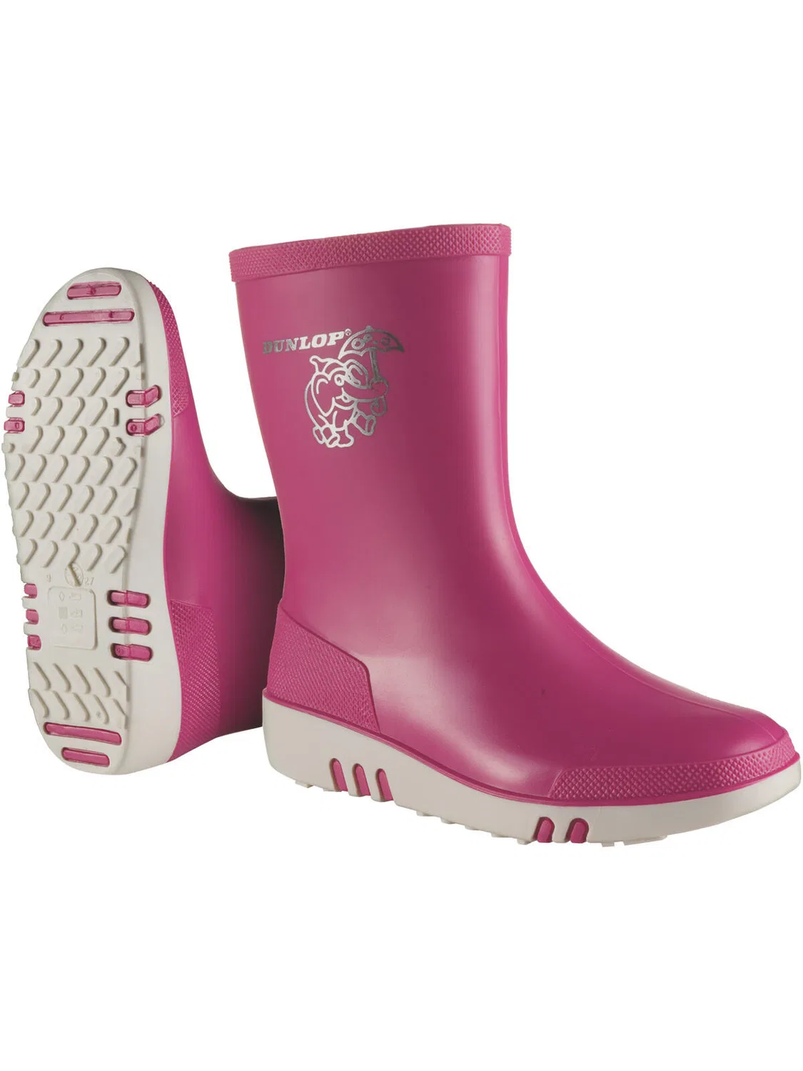 Детские сапоги резиновые Mini Dunlop, Роза