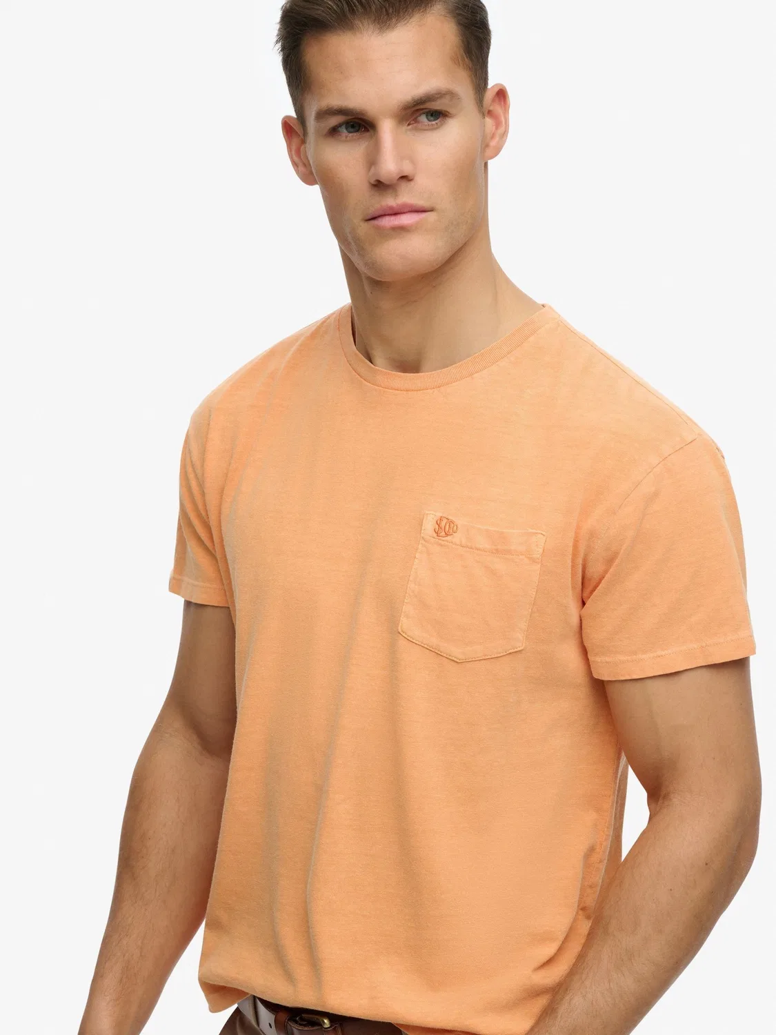 Футболка с нагрудным карманом, свободная Superdry, оранжевый