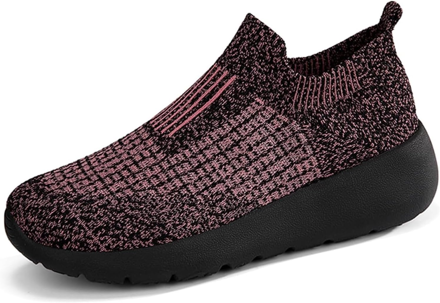 

Мужские летние дышащие вязаные слипоны для ходьбы, легкие и удобные кроссовки для тенниса, повседневные модные лоферы на платформе для мужчин Generic, красный