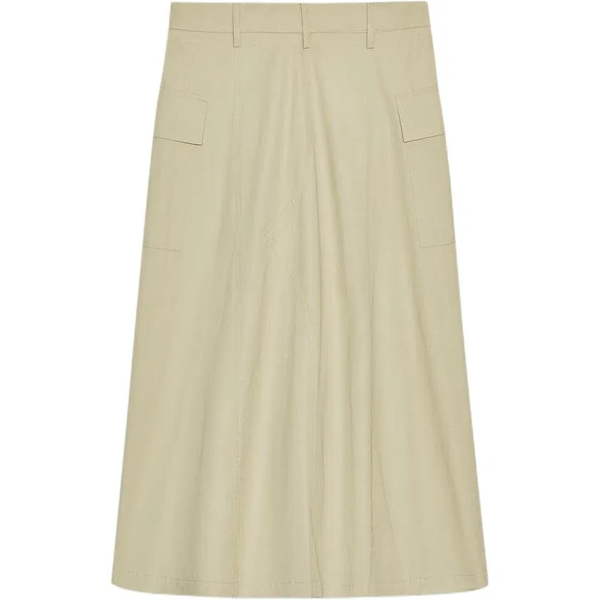 Женская повседневная длинная юбка карго Light Khaki ZARA — фото 3