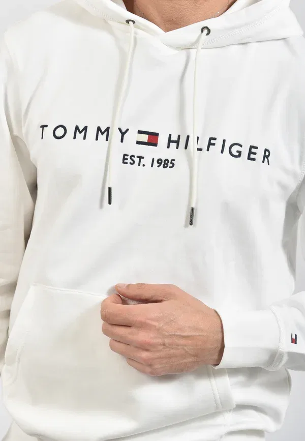 Худи с принтом Mw0Mw13720 Tommy Hilfiger, White, белый — фото 4