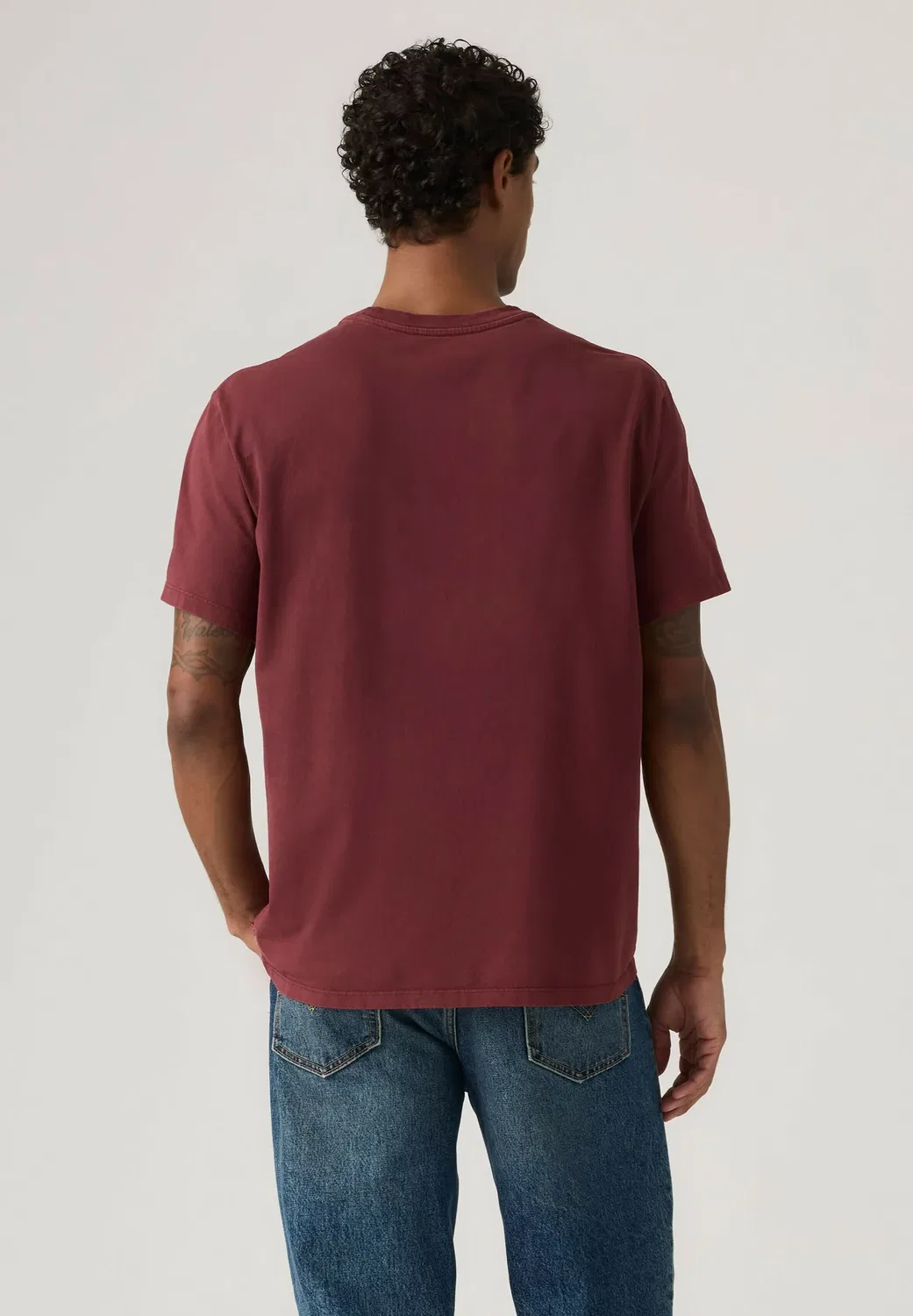 Свободная футболка с карманом - базовая футболка Levi'S, Garment Dye Fa - Reds - — фото 2