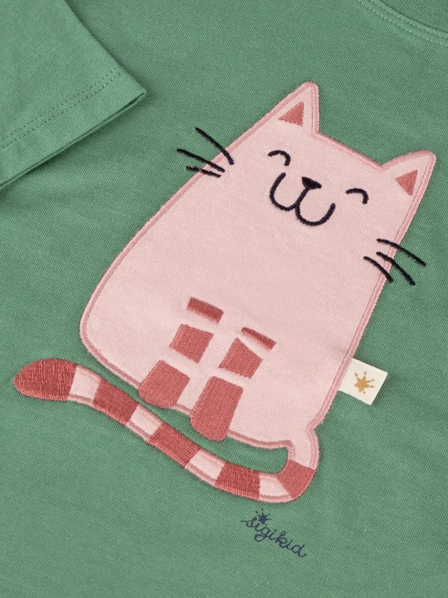 Футболка SIGIKID 'Langarmshirt' зеленого цвета — фото 2