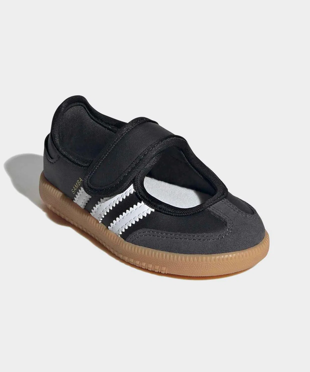 Детские кожаные кроссовки с принтом Samba Jane Adidas, Black — фото 4
