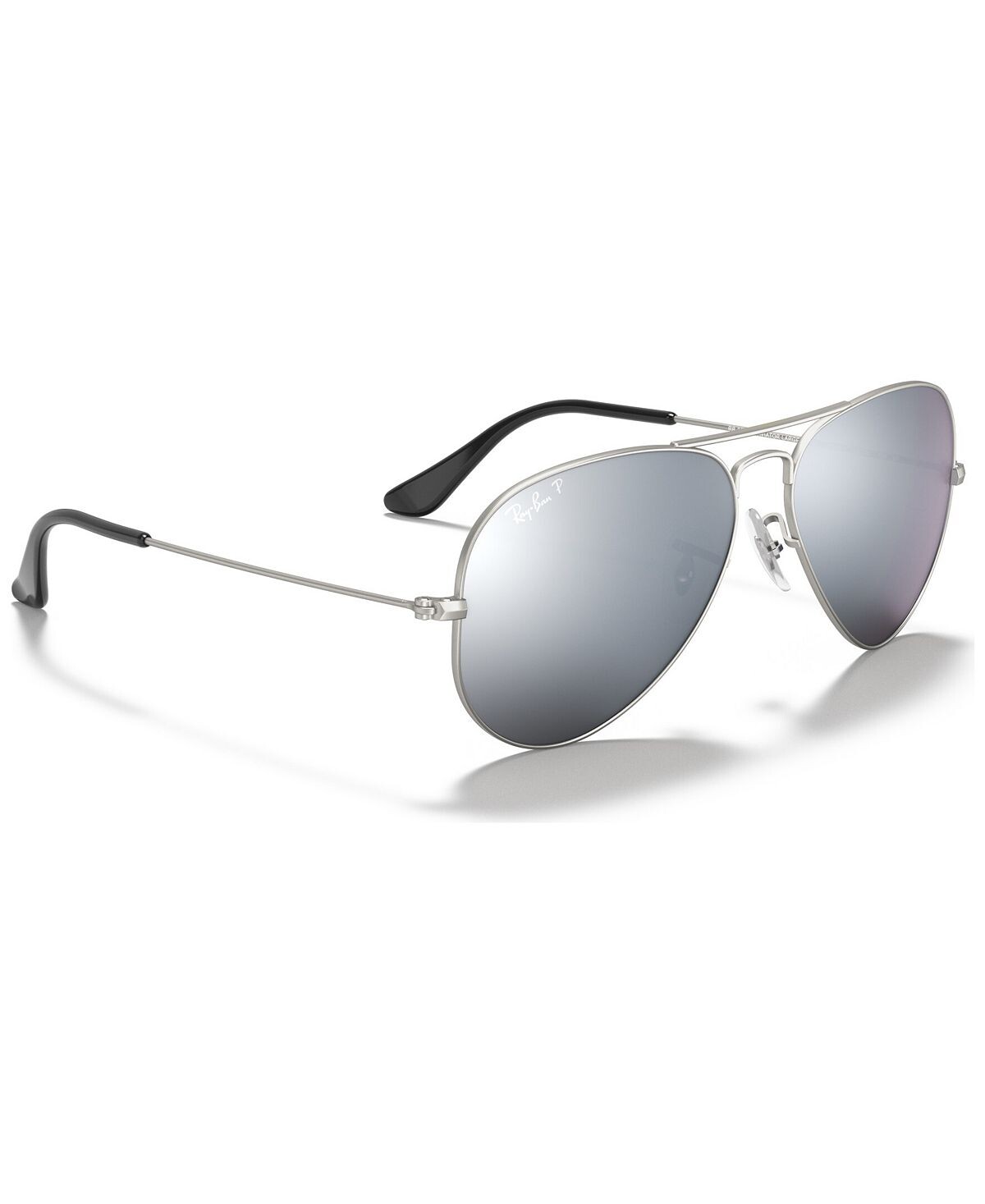 Поляризованные солнцезащитные очки, rb3025 aviator mirror Ray-Ban, серебряный — фото 4