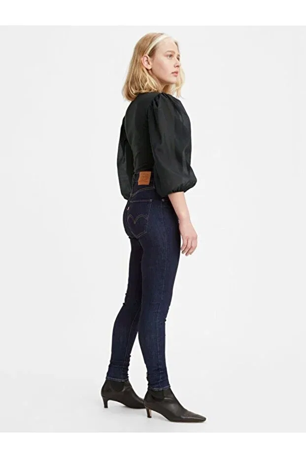 Женские джинсы скинни Mile High Super Skinny Levi'S, Dark Indigo - Flat Finish — фото 3