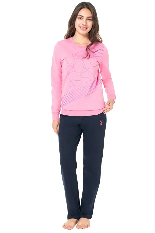 Женский пижамный комплект с длинным рукавом Basics U.S. Polo Assn., Fuchsia
