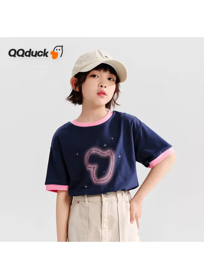 Футболка с принтом сердечек Qq Duck, синий