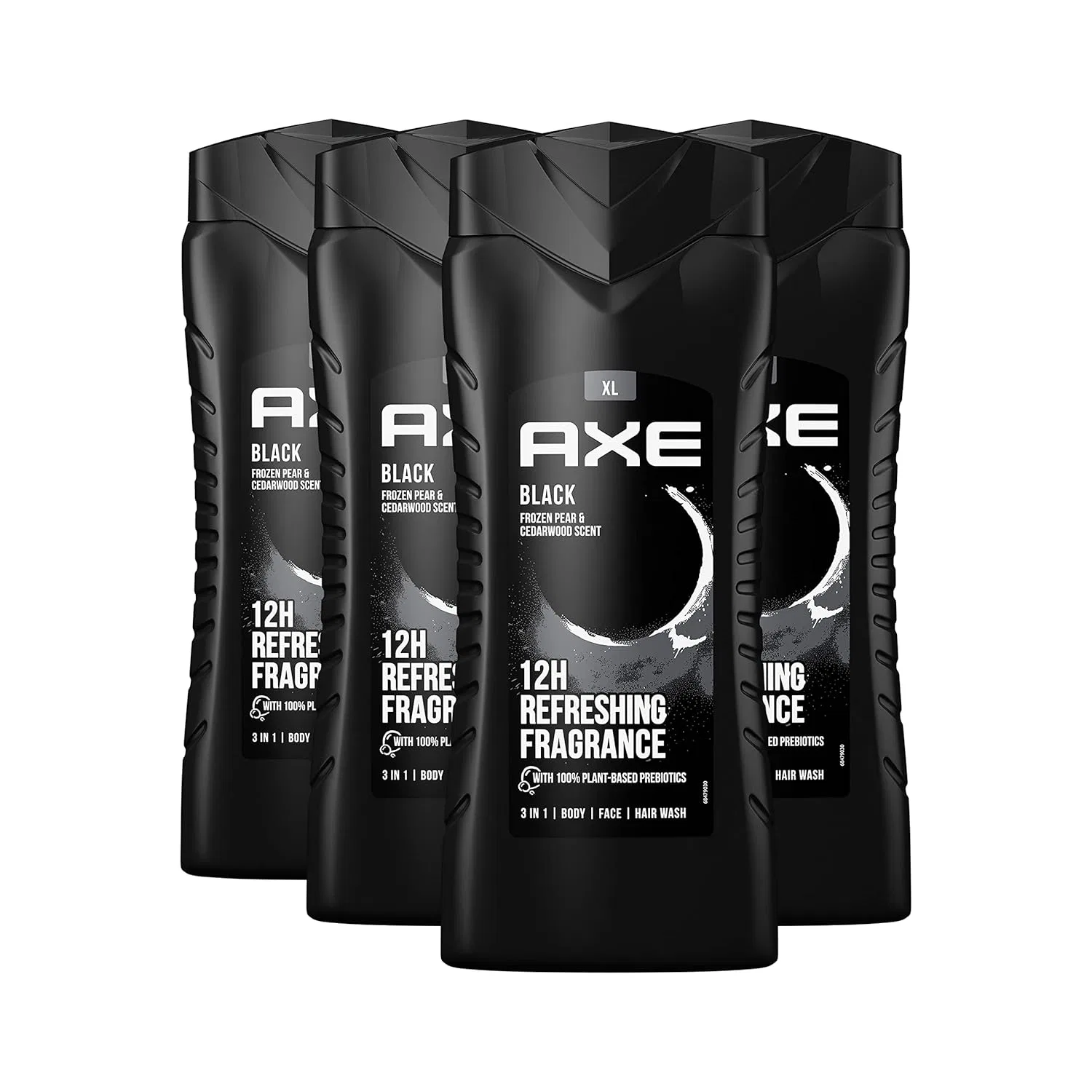 Гель для душа и шампунь 3-в-1 AXE Black XL, набор 4 шт по 400 мл