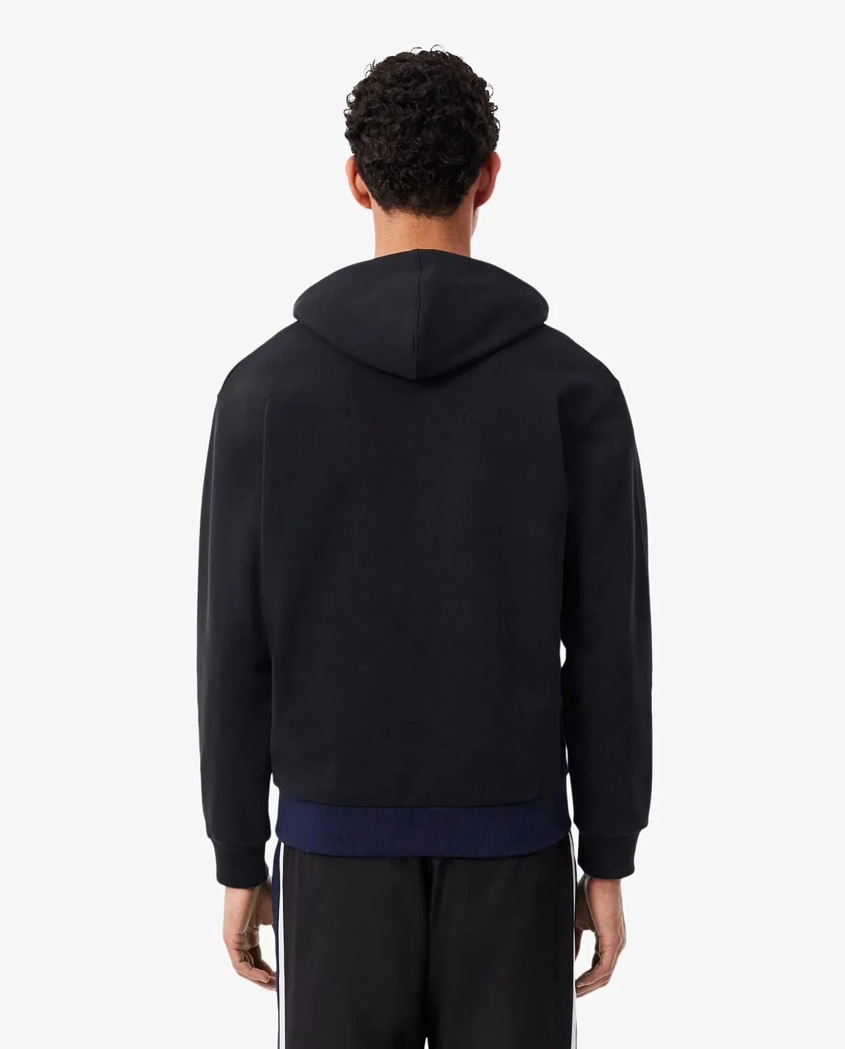 Мужская худи Lacoste с капюшоном, цветовые блоки, Negro — фото 2