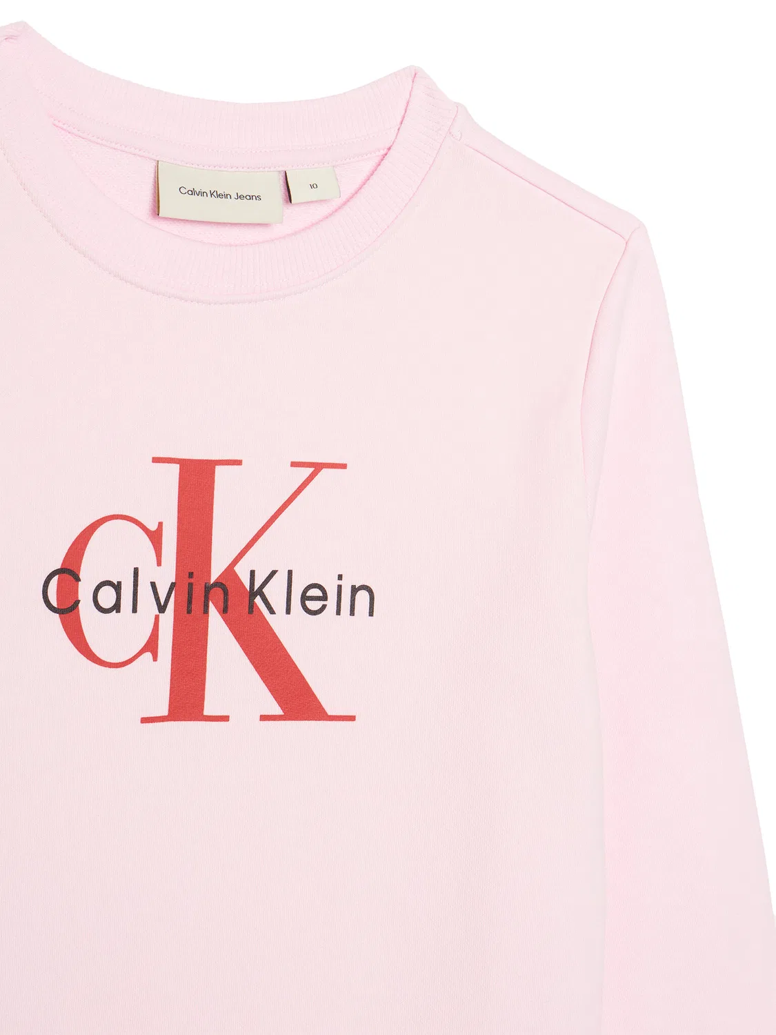 Толстовка стандартного кроя для девочки Monogram Calvin Klein Jeans, розовый — фото 3