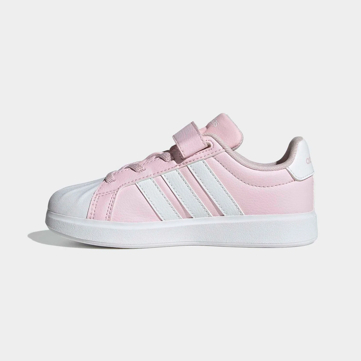 Детские кроссовки с мыском-ракушкой Adidas Sportswear, Clear Pink/White/Grey — фото 3