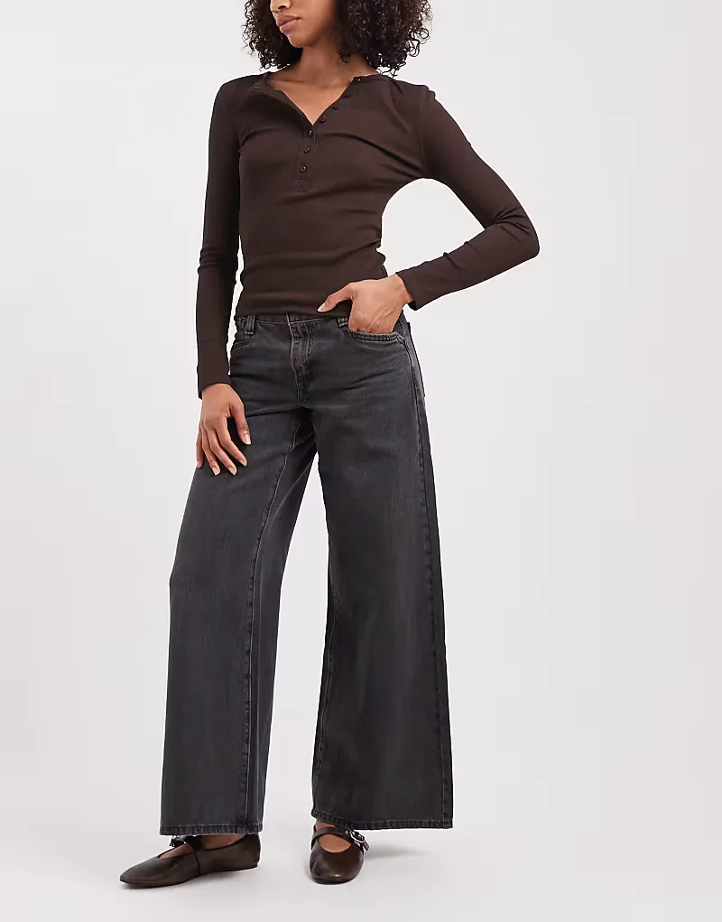 Широкие джинсы Levi's '94 из денима, выцветшего, черный